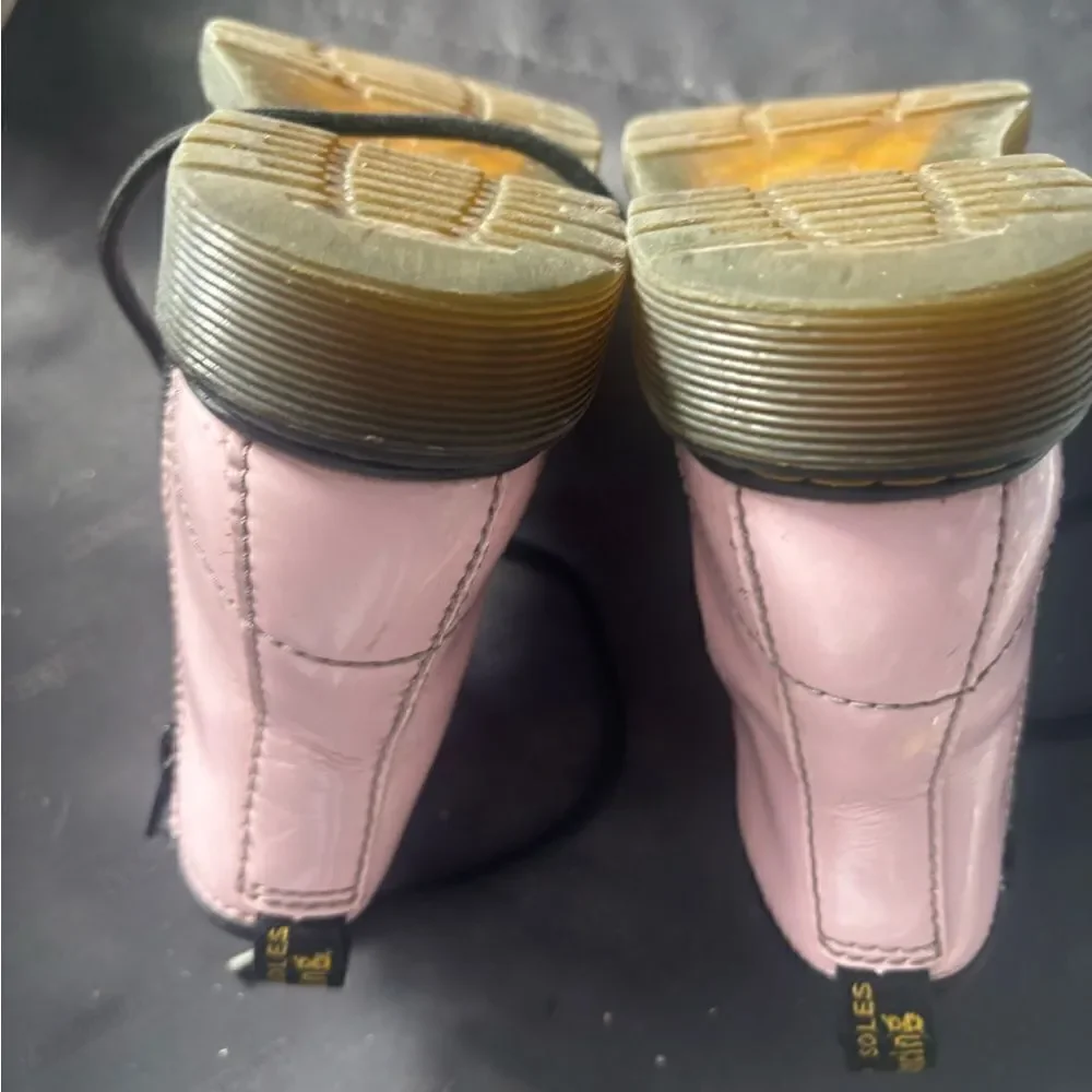 Dr Martens Boots girls pink Barbie color high top shoes cute Easter egg flats